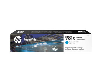 HP 981X High Yield Cyan Original PageWide Cartridge (L0R09A)