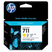 HP 711 3-pack 29-ml Yellow Ink Cartridges (CZ136A)