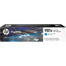 HP 981X High Yield Cyan Original PageWide Cartridge (L0R09A)