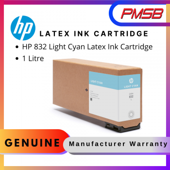 HP 832 1 Litre Light Cyan Latex Ink Cartridge (4UV79A)