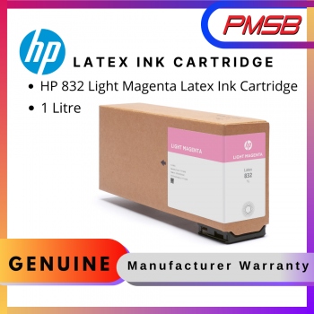 HP 832 1 Litre Light Magenta Latex Ink Cartridge (4UV80A)