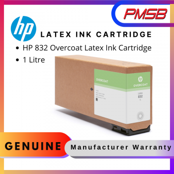 HP 832 1 Litre Overcoat Latex Ink Cartridge (4UV82A)