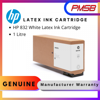HP 832 1 Litre White Latex Ink Cartridge (4UV29A)