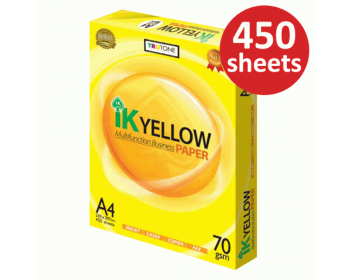 IK Yellow Paper 70gsm - A4 size - 1 ream - 450 sheets