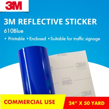 3M-610B (24inch X 50yard) Reflective Sticker (BLUE) 