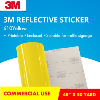 3M-610Y (48inch X 50yard) Reflective Sticker (YELLOW) 